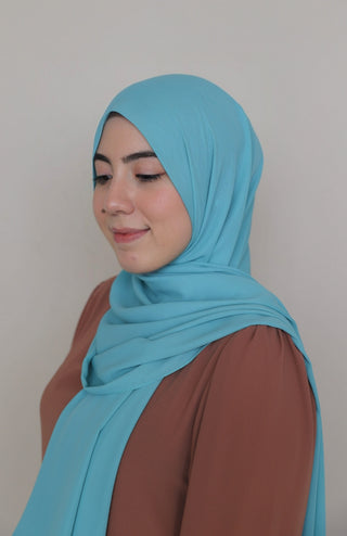 Krepp Hijab - Türkis