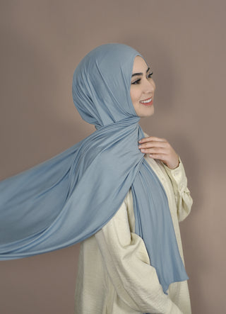 Jersey Hijab - Cloudy Blue