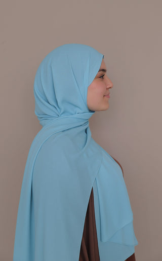 Krepp Hijab - Babyblau