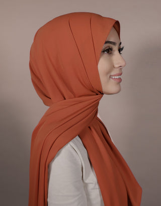 Krepp Hijab - Terracotta