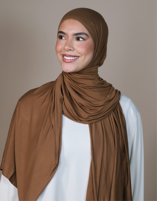 Jersey Hijab - Cognac