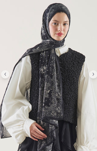 Ethnic Glow Floral Lace Siyah