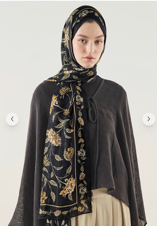 Ethnic Glow Bloomy Desen Siyah