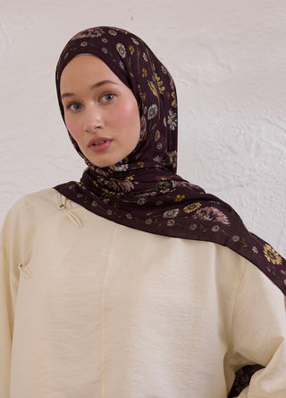 Rami Hijab Blooming Dahlia Soft Mürdüm
