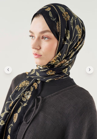 Ethnic Glow Bloomy Desen Siyah