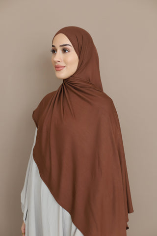Premium Jersey Hijab - Rust