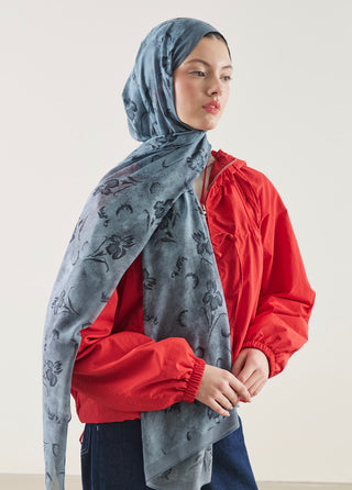 Rami Hijab Flower Shadow indigo