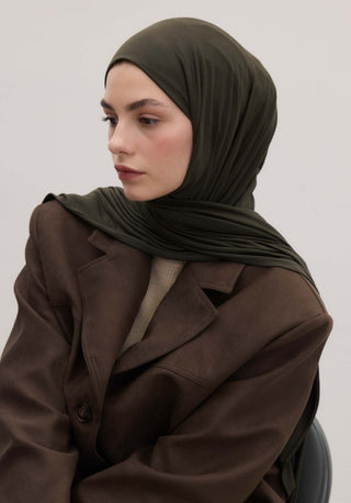 Fresh Scarfs Bambu Jersey Anthrazit-khaki