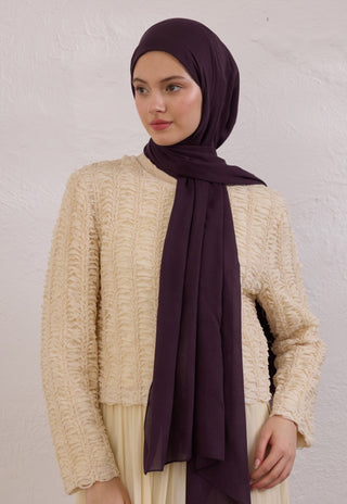 Soft Viskose Hijab Patlican Moru