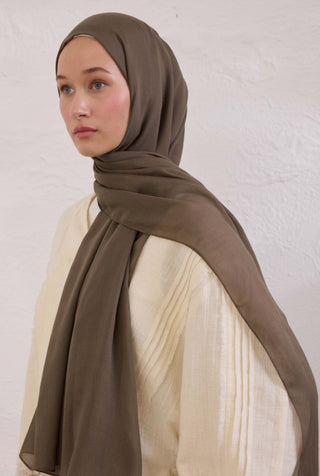 Soft Viskose Hijab Koyu Vizon
