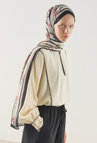Ethnic Glow Floral Touch Siyah