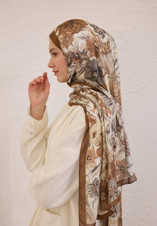 Rami Hijab Vintage Garden Kahve